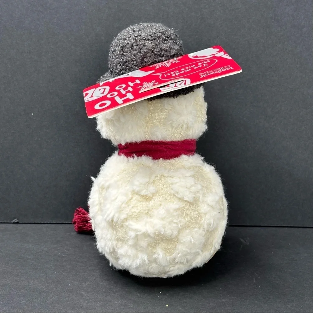 LambWolf x Anthropologie snowman dog squeaker toy with multiple squeakers